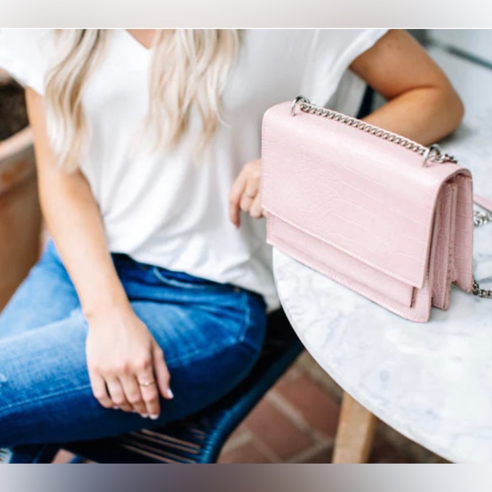 Pink Barbie Snakeskin shoulder bag!